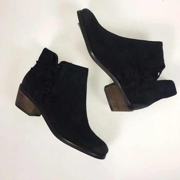 Cole Haan Abbot Black Fringe Booties Size 6.5 - Picture 6 of 7